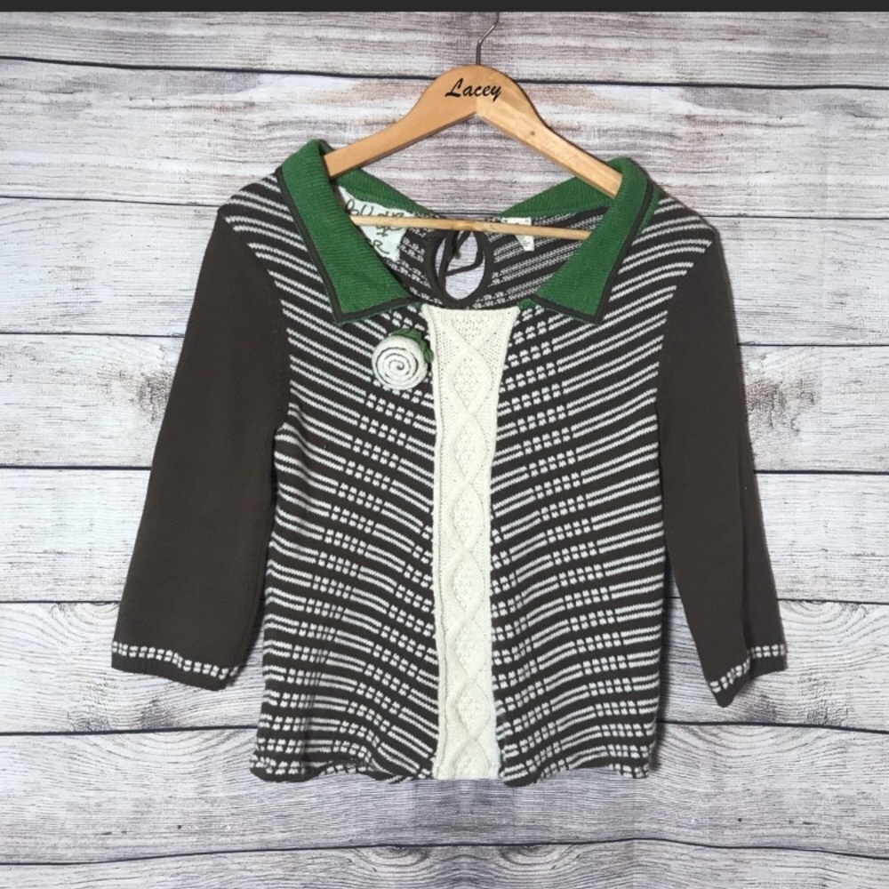 Anthropologie field flower sweater Meduim